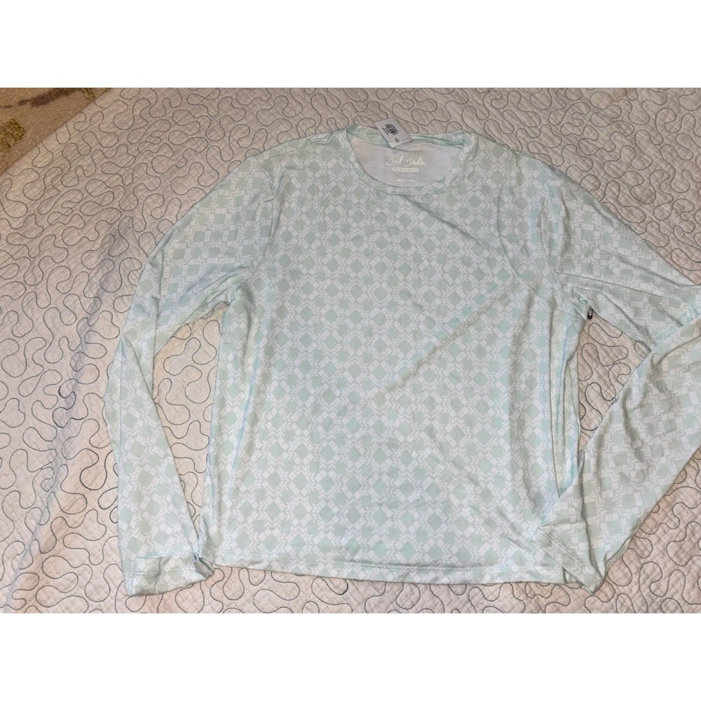 Bad Birdie‎ BADELEMENTS Womens Medium Mint Green Long Sleeve Golf Top NWOT